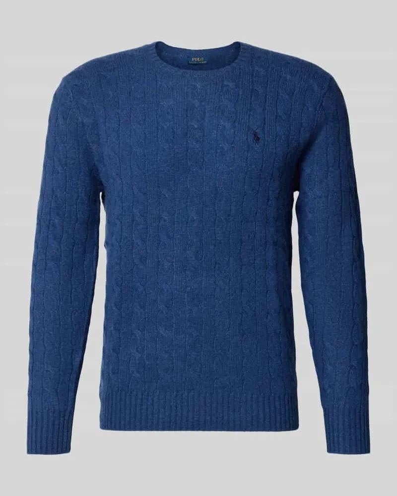 Ralph Lauren Regular Fit Strickpullover aus Woll-Kaschmir-Mix Blau