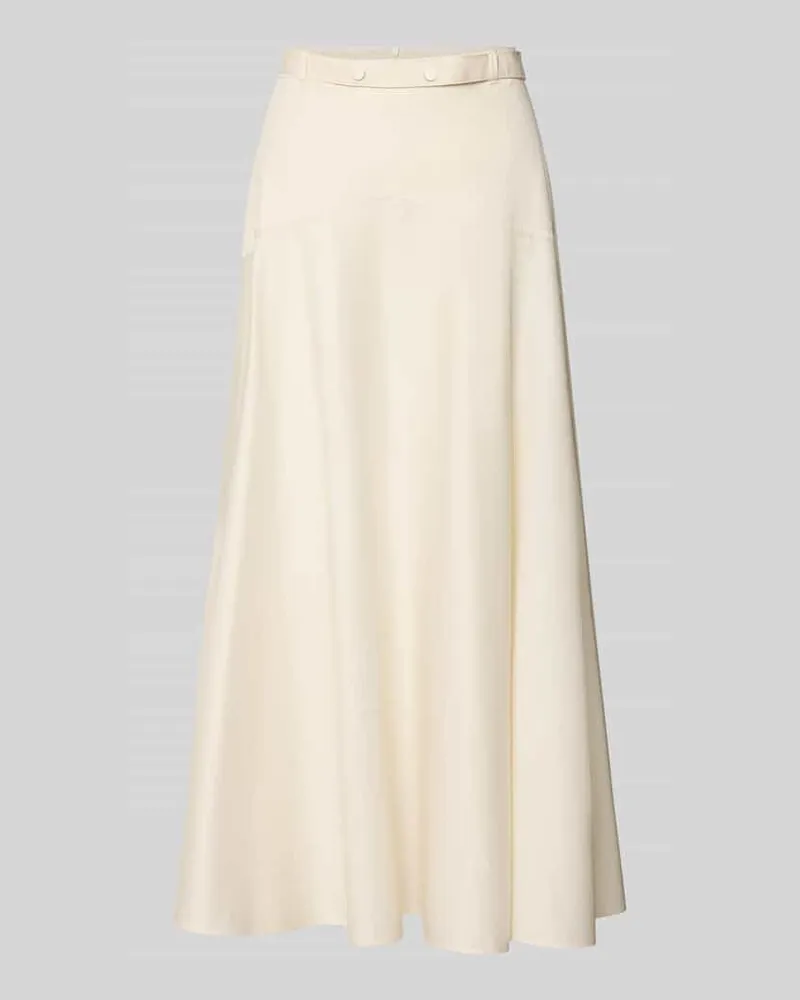 HUGO BOSS Regular Fit Midi-Rock aus Baumwoll-Mix Modell 'VUSOLA Offwhite