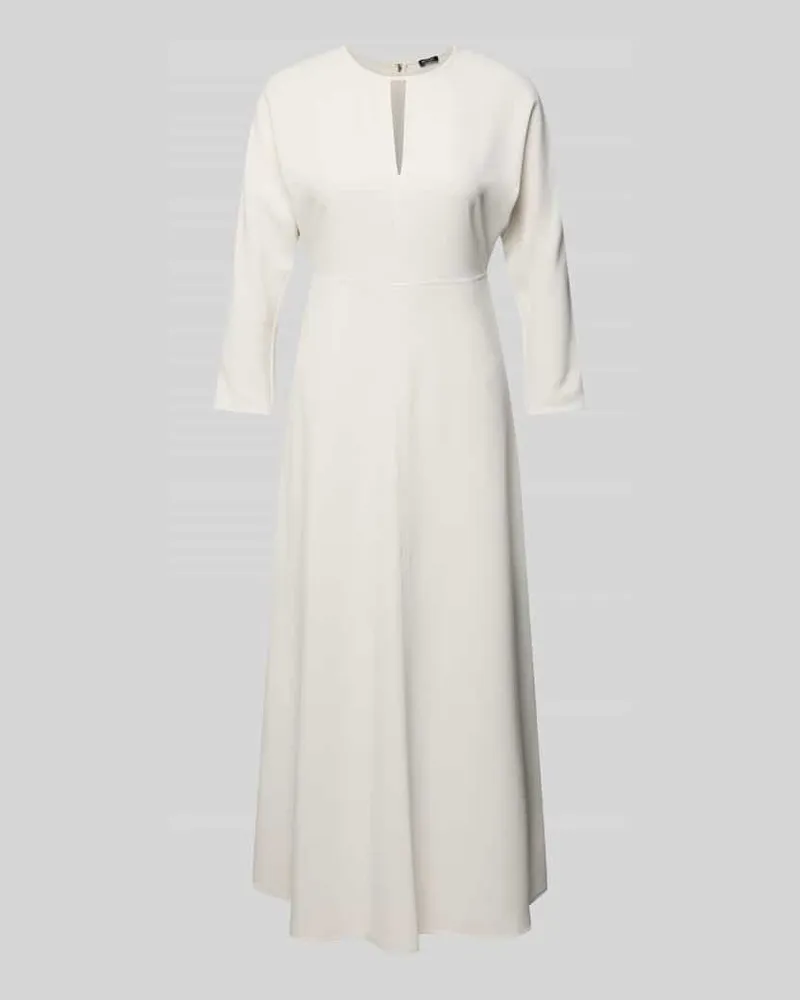 JOOP! Midikleid mit Schlüsselloch-Ausschnitt Offwhite
