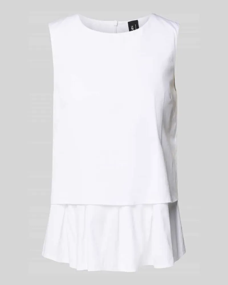 Marc Cain Regular Fit Blusentop in Layering-Optik Weiss