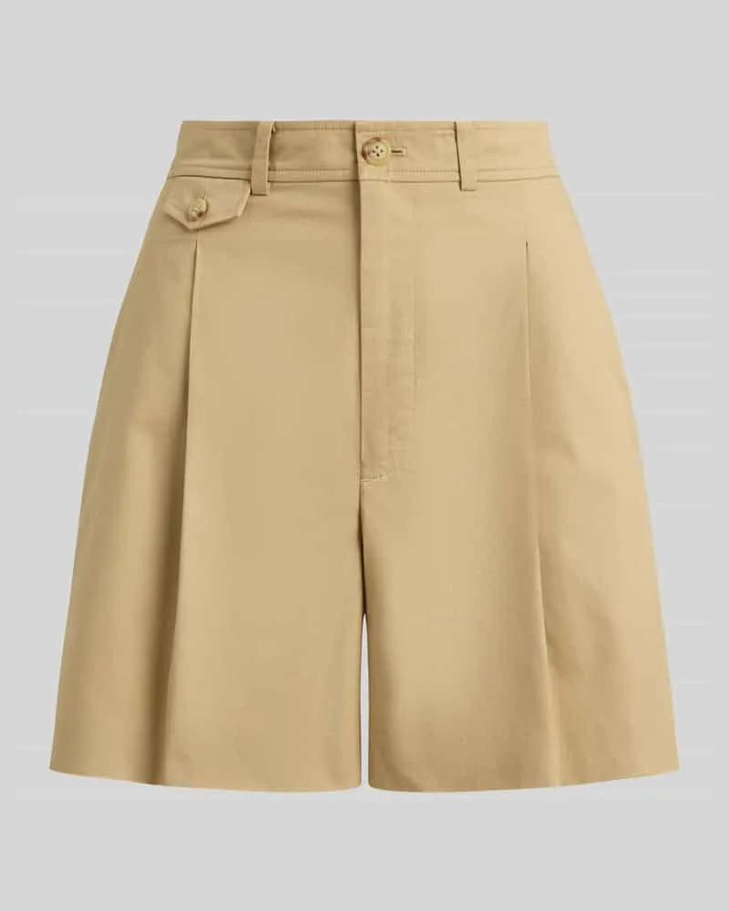 Ralph Lauren Regular Fit Shorts aus reiner Baumwolle Mittelbraun