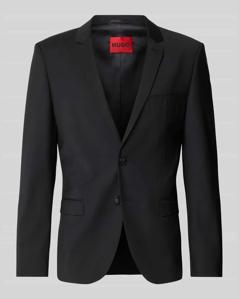 HUGO BOSS Super Slim Fit Anzugsakko aus Schurwoll-Mix Modell 'ARTIM204X Black