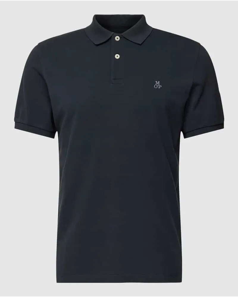 Marc O'Polo Poloshirt mit fein strukturierter Optik Marine