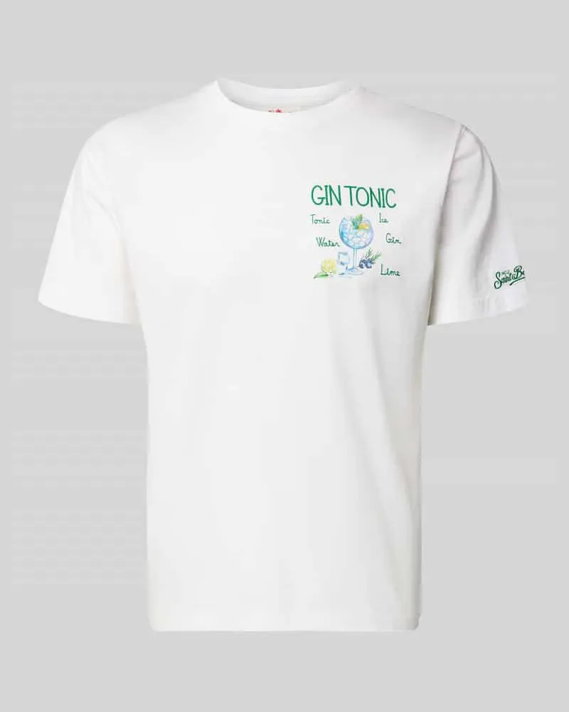 MC2 Saint Barth T-Shirt mit Stitchings Modell 'PORTOFINO Weiss
