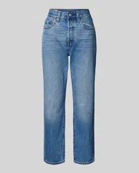 Levi's Tapered Fit Jeans mit verkürztem Schnitt Modell '501 CROP Jeansblau