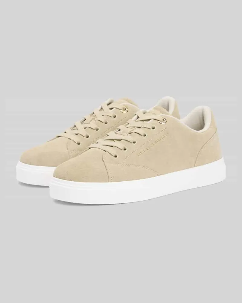 Tommy Hilfiger Low Top Sneaker aus echtem Leder Beige