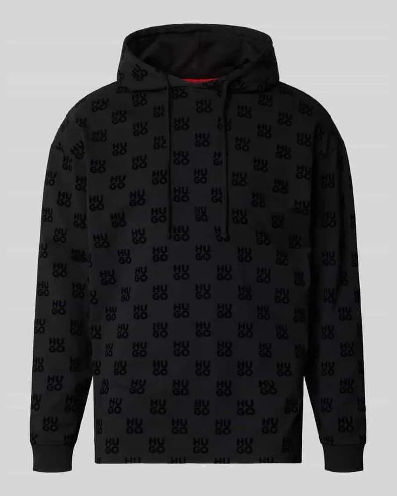 HUGO BOSS Regular Fit Hoodie aus Baumwoll-Mix Black
