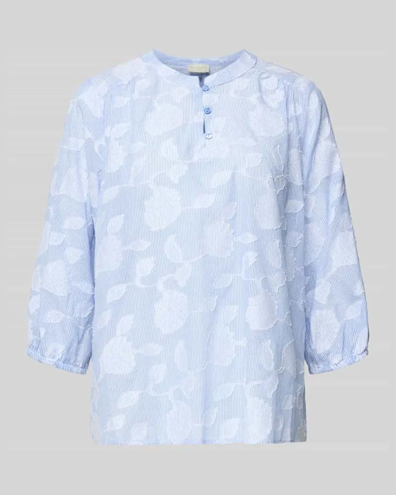 Milano Italy Regular Fit Bluse mit 3/4-Arm Hellblau