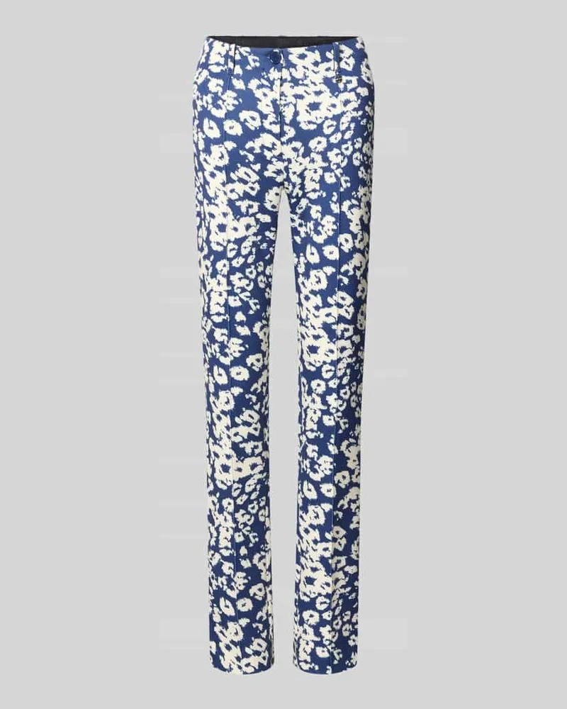 Marc Cain Regular Fit Hose im Allover-Look Royal