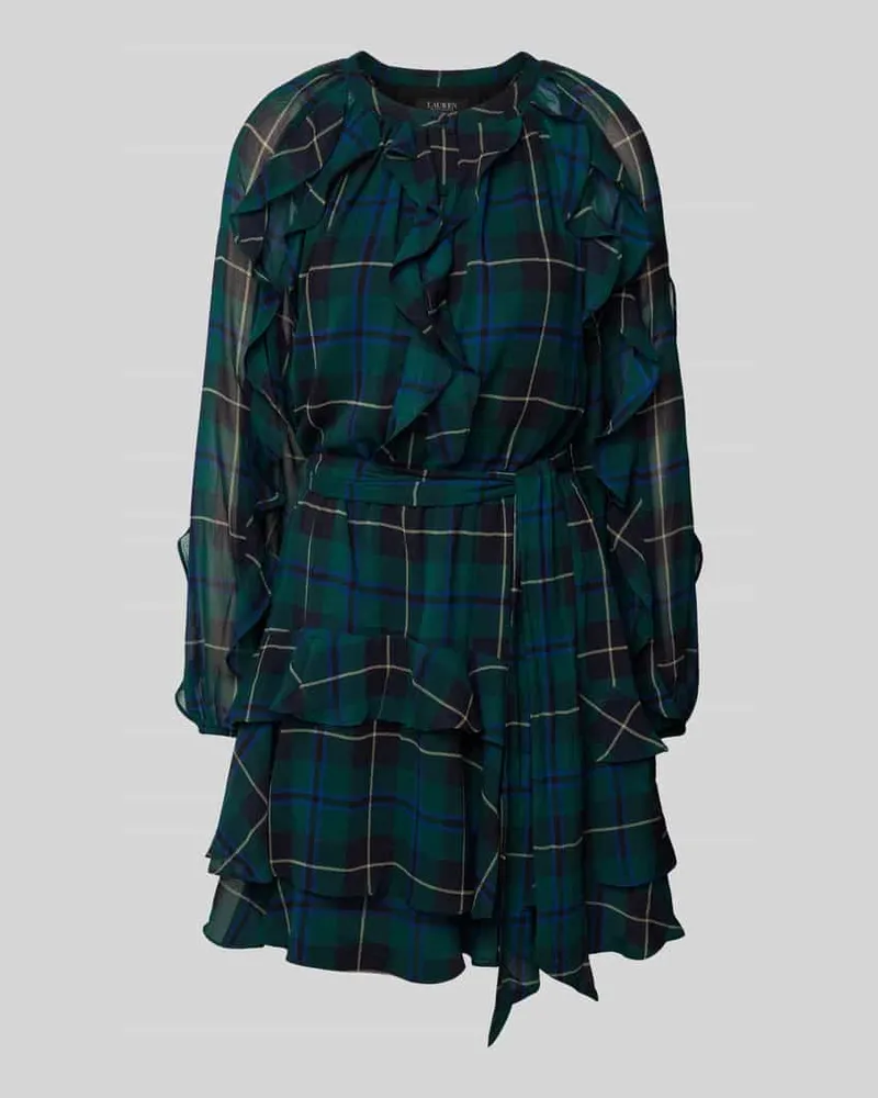 Ralph Lauren Knielanges Kleid im Stufen-Look Blau
