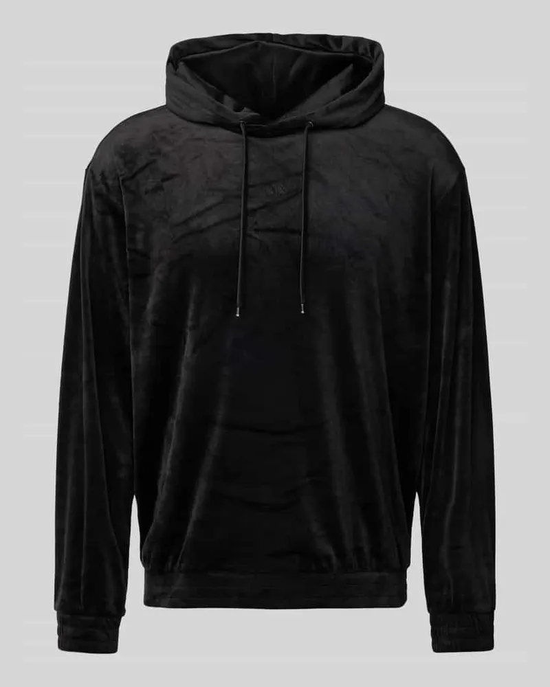 Armani Exchange Hoodie mit elastischen Abschlüssen Black