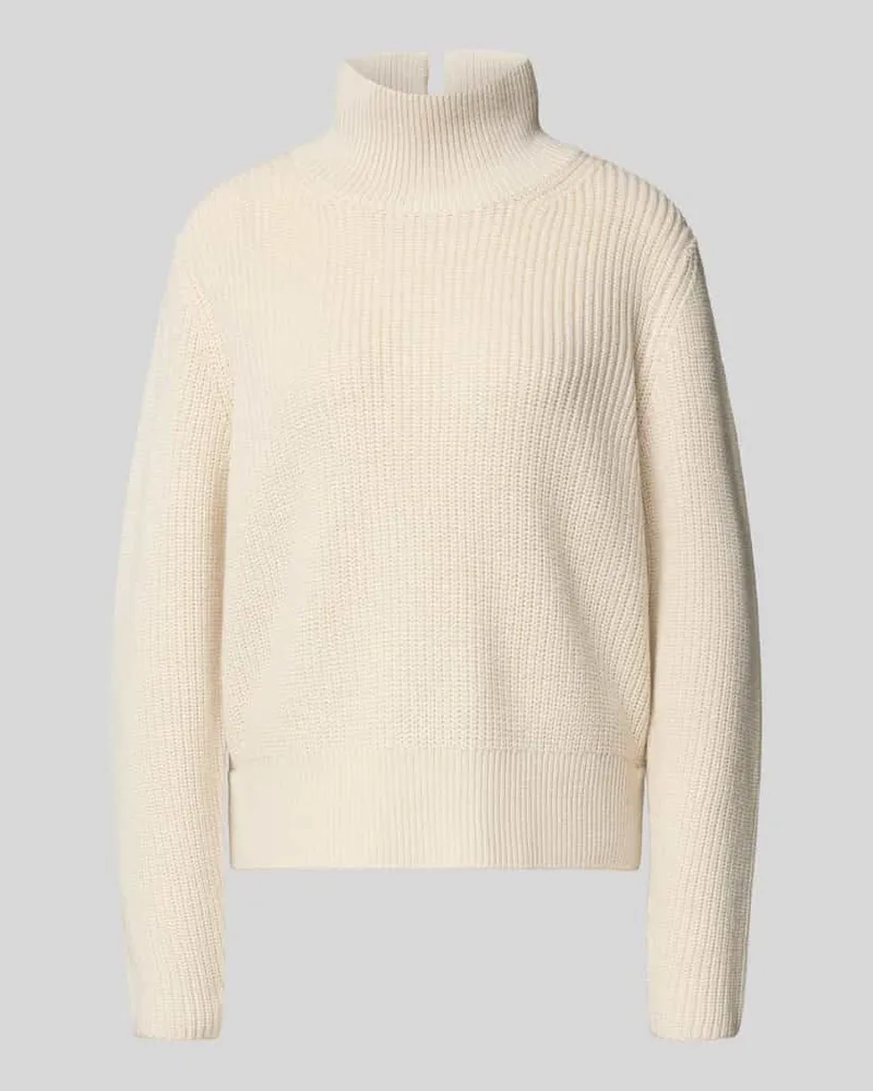 windsor. Strickpullover mit geripptem Stehkragen Offwhite