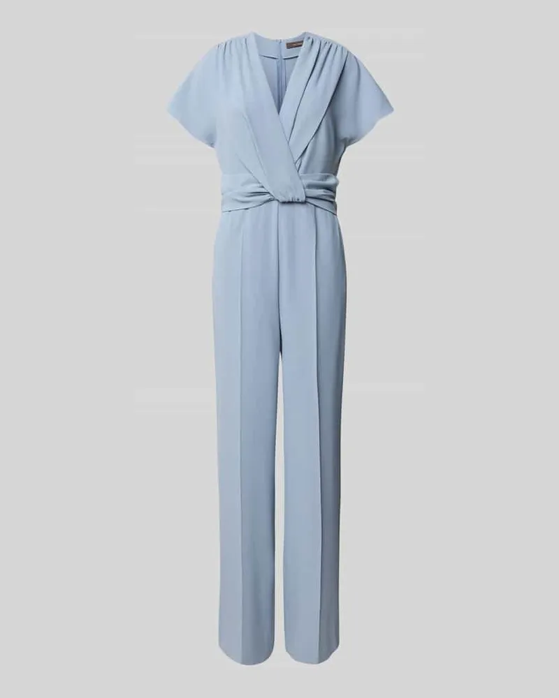 Vera Mont Jumpsuit mit Knotendetail Hellblau