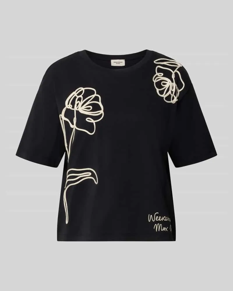 Max Mara Boxy Fit T-Shirt aus reiner Baumwolle Modell 'SALA Black