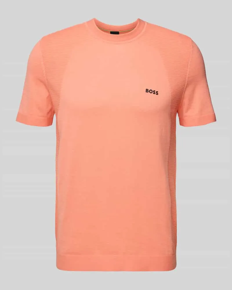 HUGO BOSS T-Shirt mit Label-Print Lachs_