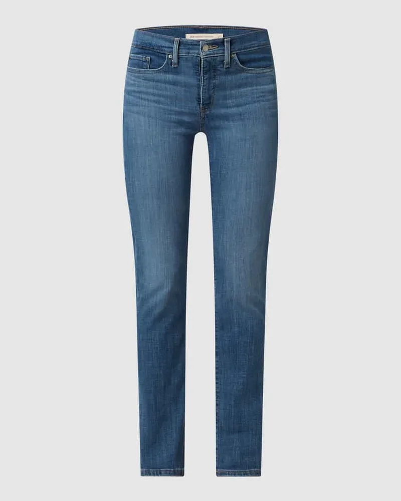 Levi's Shaping Straight Fit Jeans mit Viskose-Anteil Modell '314 Blau