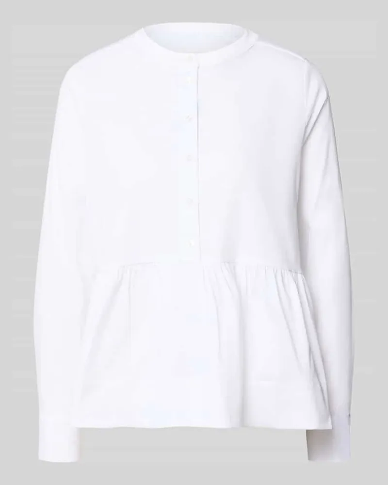 Milano Italy Regular Fit Bluse mit Knopfleiste Offwhite