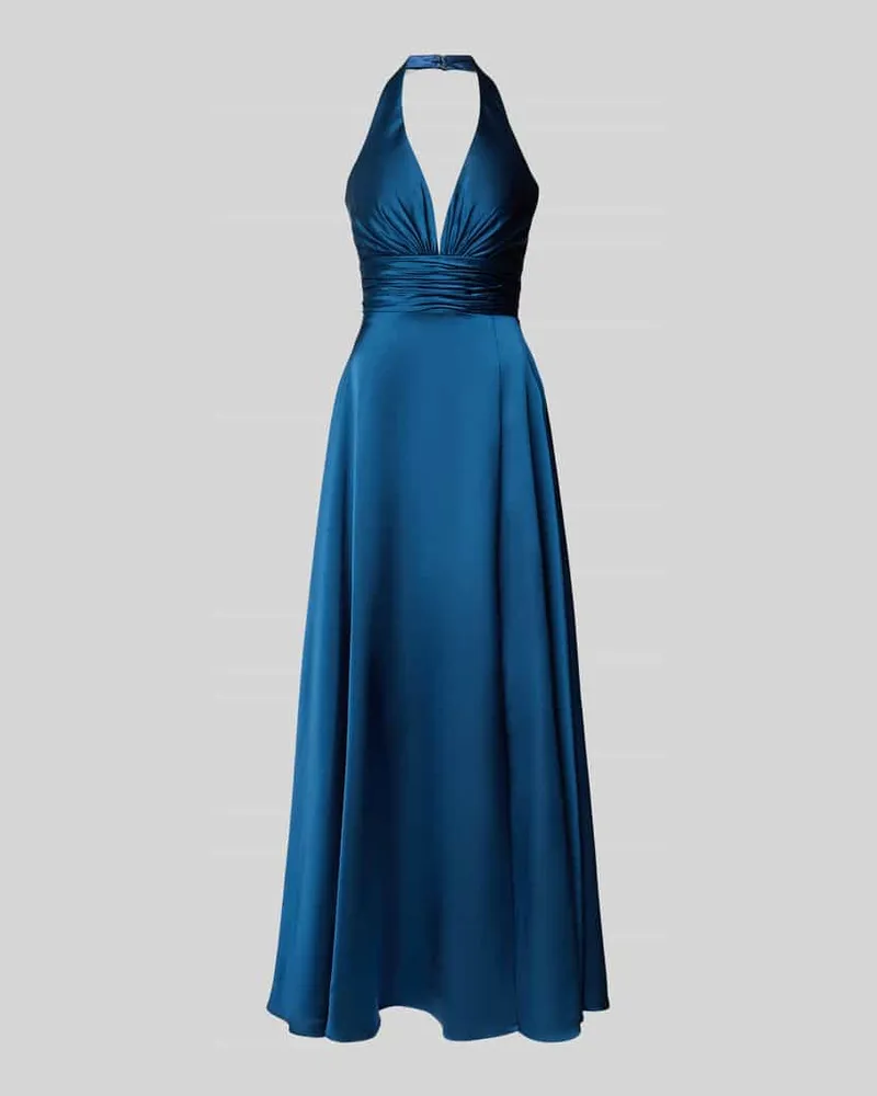 LUXUAR Abendkleid mit Neckholder Hellblau