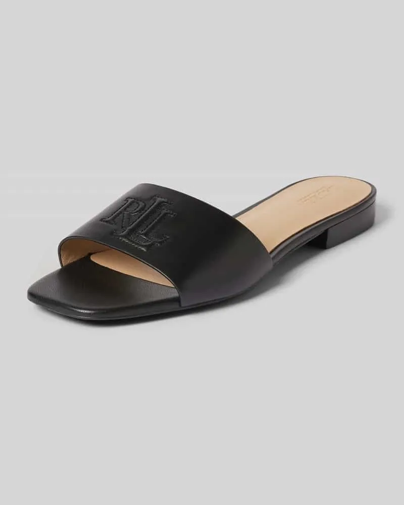 Ralph Lauren Slides mit Label-Stitching Modell 'EVERLEY Black
