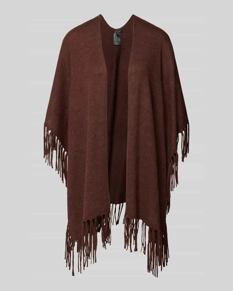 Luisa Cerano Poncho mit Lyocell-Anteil Dunkelbraun