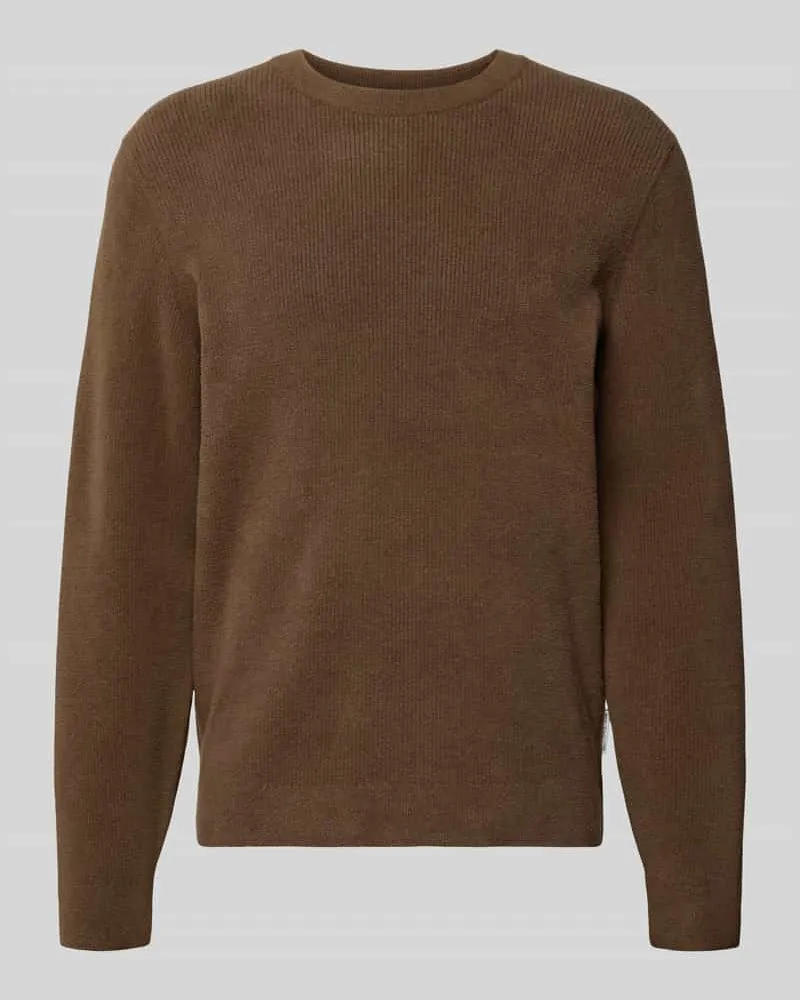 Marc O'Polo Regular Fit Pullover mit Baumwoll-Anteil Taupe