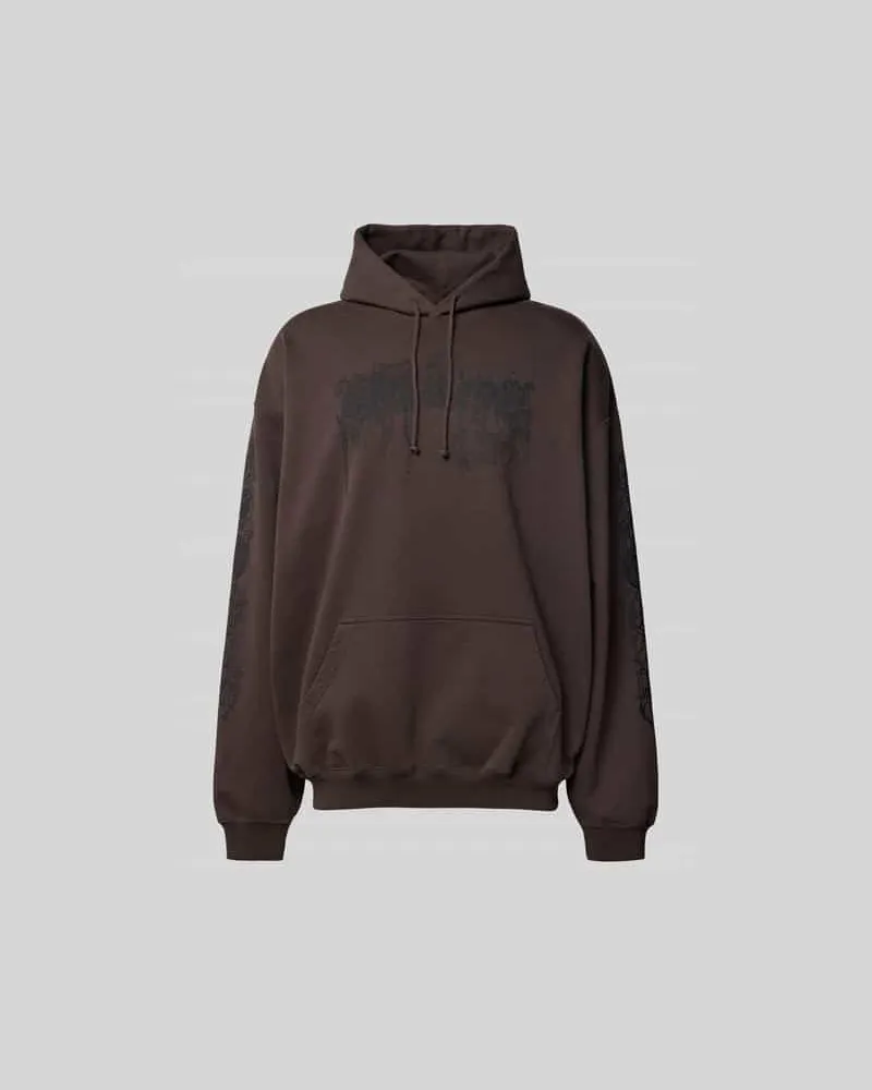 VETEMENTS Oversized Hoodie mit Kapuze Mittelbraun