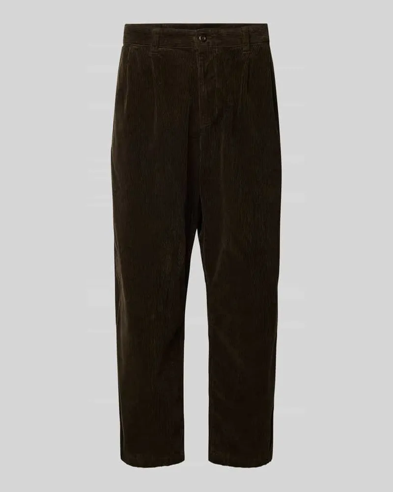 Carhartt WIP Cordhose mit Gesäßtaschen Modell 'EVAN Dunkelbraun