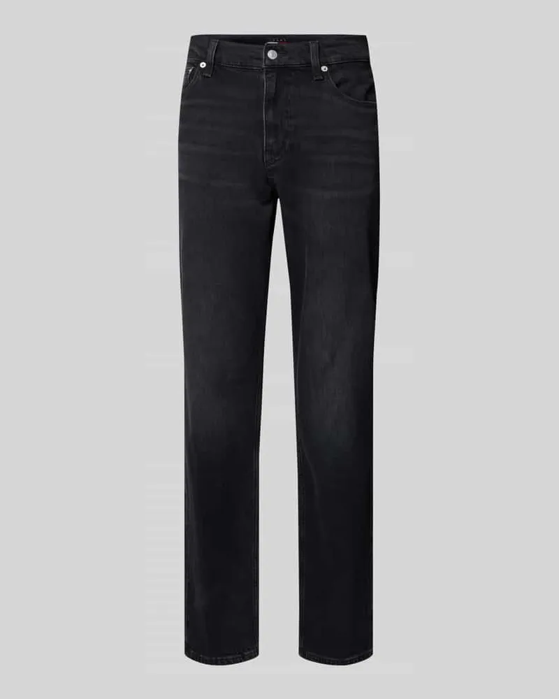 Tommy Hilfiger Straight Fit Jeans Baumwoll-Mix Black