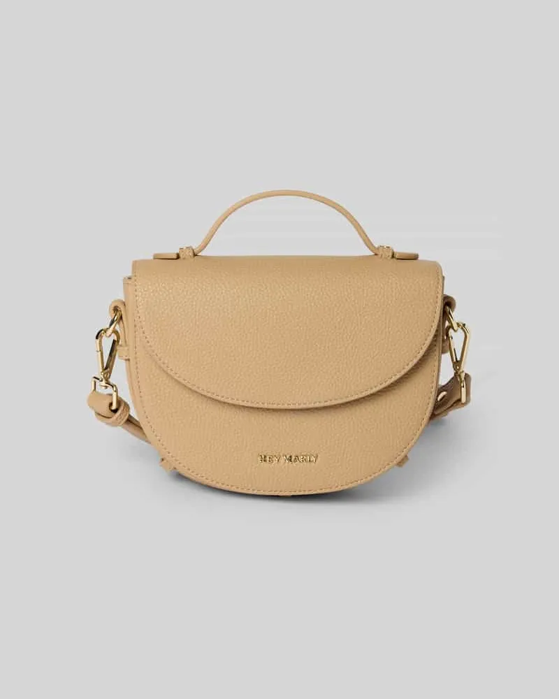Hey Marly Lederhandtasche mit Label-Applikation Modell 'Soul Sister Sand