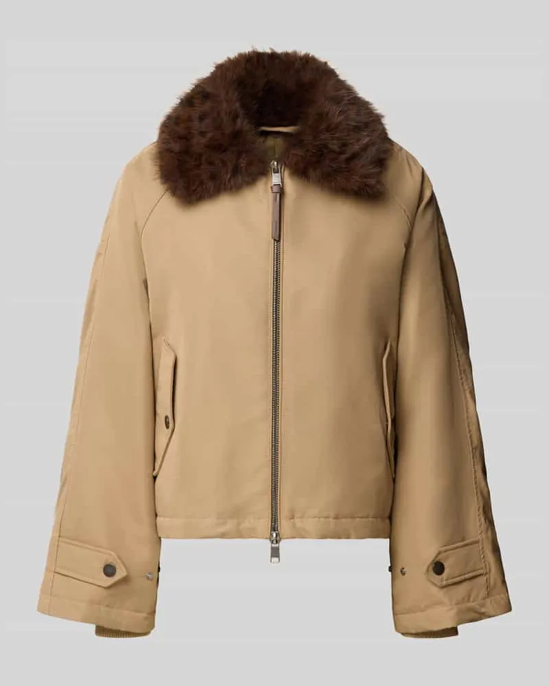 Beaumont Amsterdam Jacke mit Zweiwege-Reißverschluss und Ärmelriegeln Beige