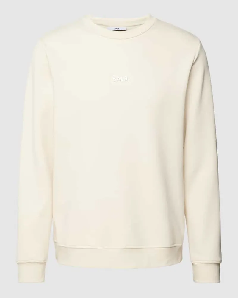 BALR. Regular Fit Sweatshirt mit Label-Detail Offwhite