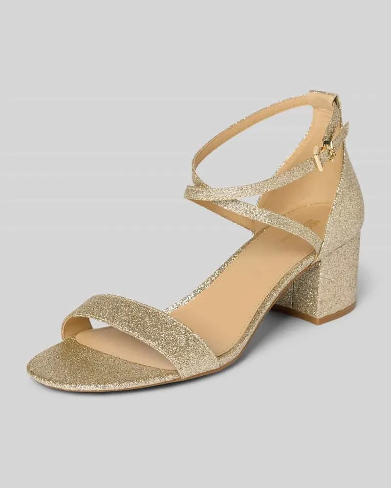 Michael Kors Sandalette mit Blockabsatz Modell 'SERENA Gold