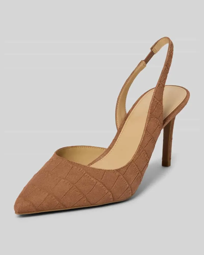 Michael Kors Slingback Pumps mit Pfennigabsatz Modell 'ALINA FLEX Cognac