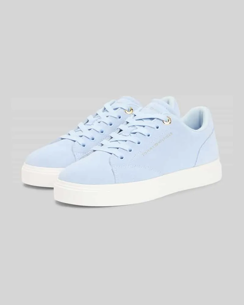 Tommy Hilfiger Low Top Sneaker aus echtem Leder Hellblau