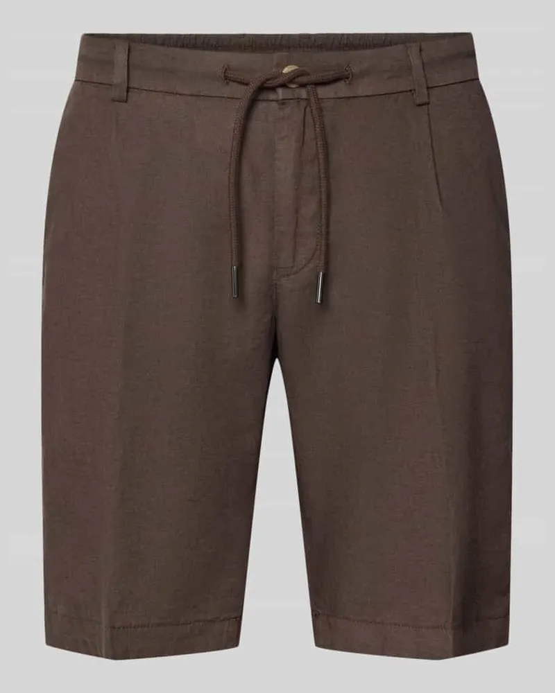 Bugatti Regular Fit Bermudas mit Eingrifftaschen Mittelbraun