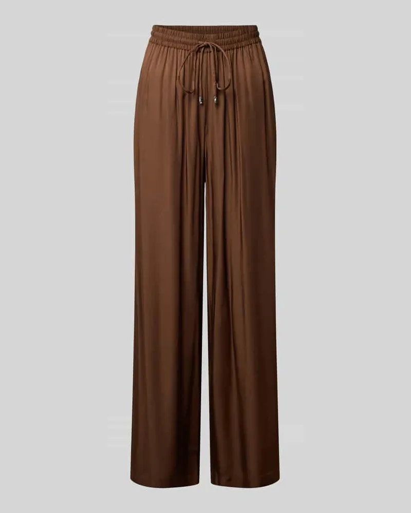 HUGO BOSS Weite Hose mit Tunnelzug Mittelbraun