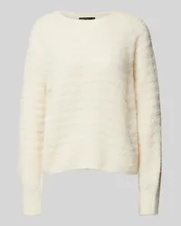 Marc Cain Strickpullover mit Strukturmuster Offwhite