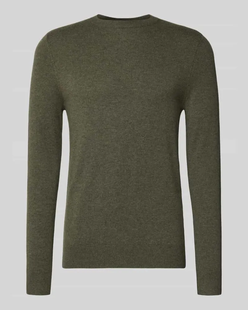Christian Berg Strickpullover aus Wolle-Kaschmir-Mix Oliv