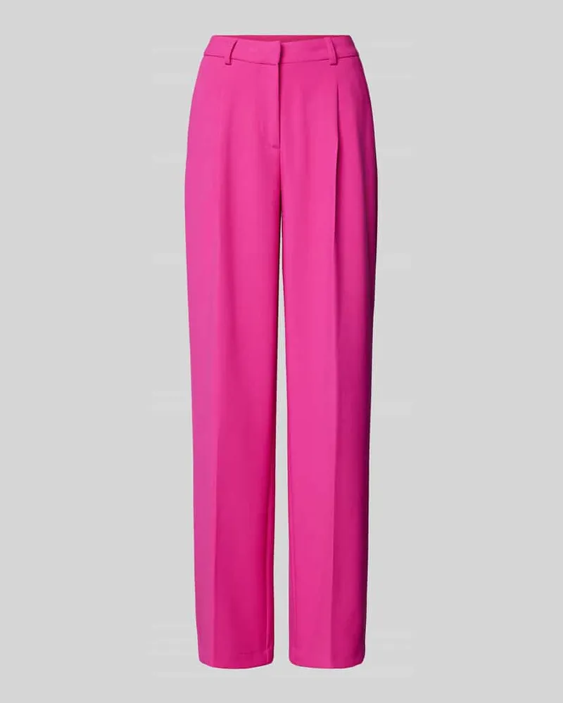Milano Italy Wide Leg Stoffhose mit Viskose-Anteil Pink