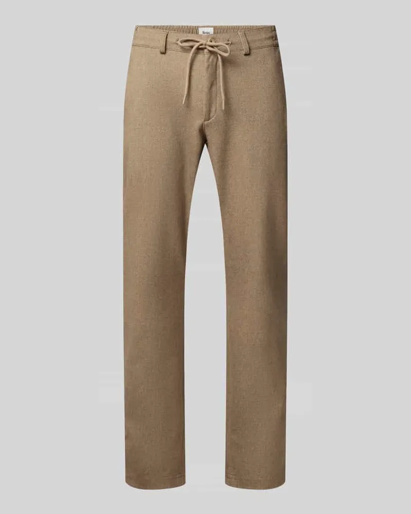 Brax Slim Fit Stoffhose mit Gesäßtaschen Modell 'Phil Beige