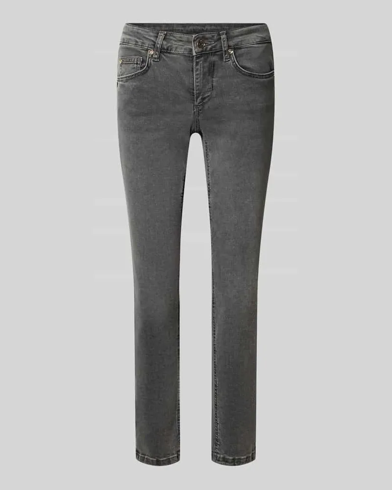 Liu Jo Skinny Fit Jeans aus elastischem Baumwoll-Mix Modell 'MONROE Mittelgrau