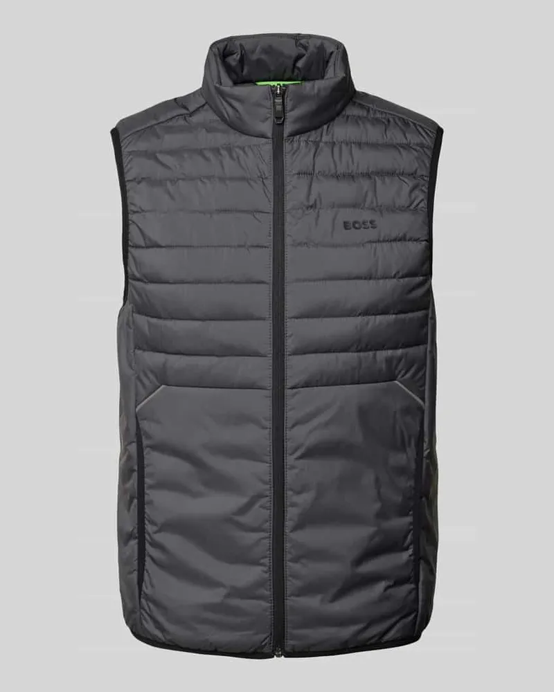 HUGO BOSS Steppweste mit Stehkragen Modell 'Thor Anthrazit