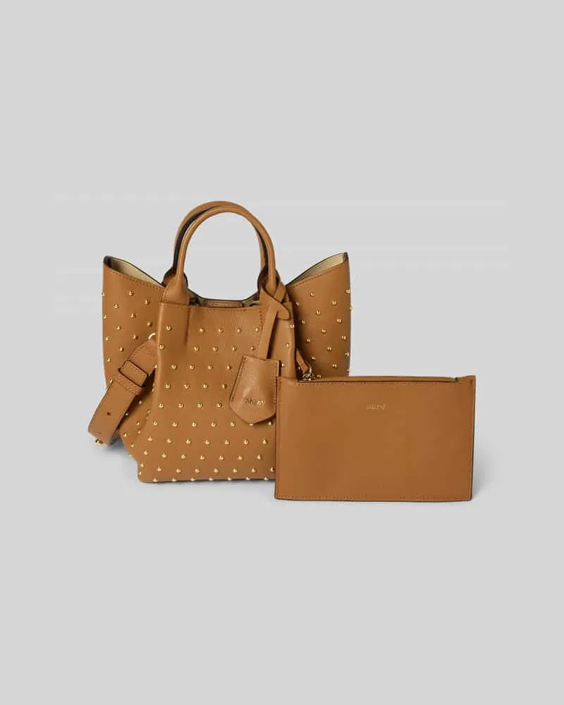 Abro Shopper mit Nieten Modell 'ESSENTIAL Camel