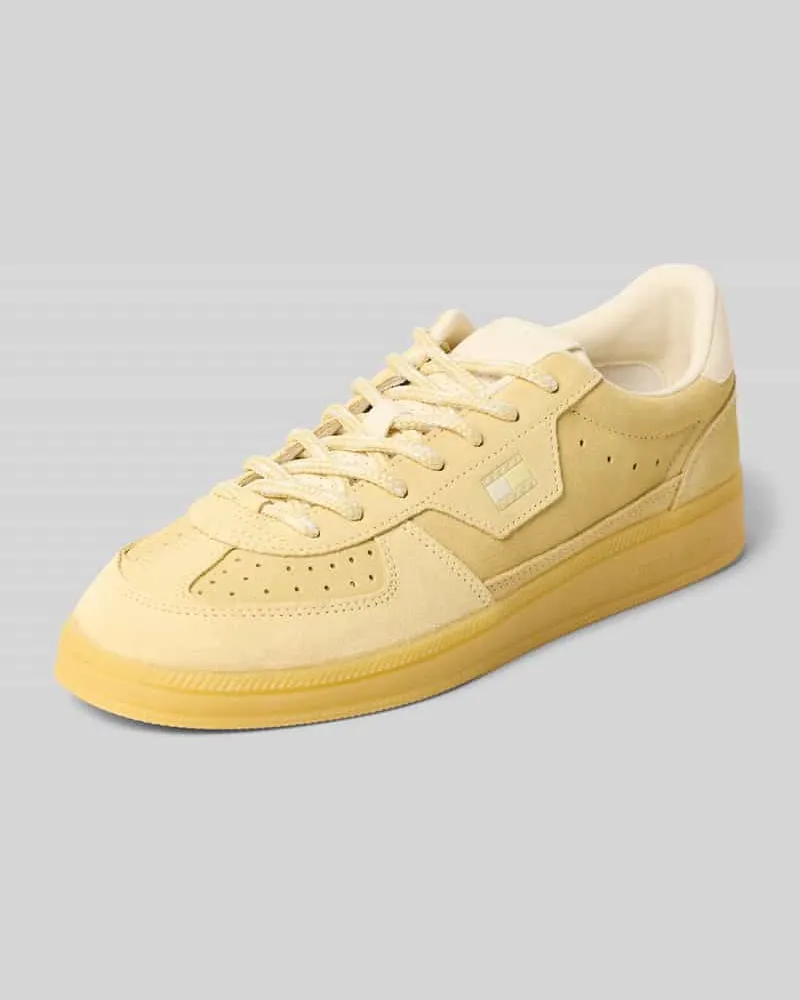 Tommy Hilfiger Sneaker aus Veloursleder mit Logo-Details Sand
