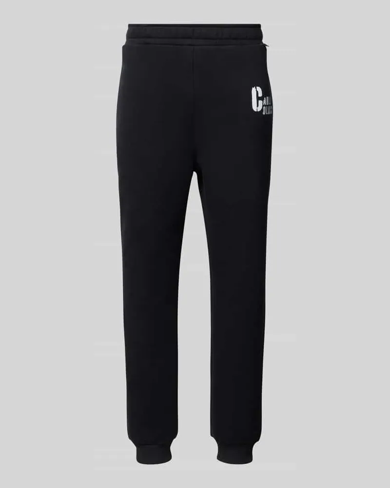 Carlo Colucci Sweatpants mit elastischem Bund Black