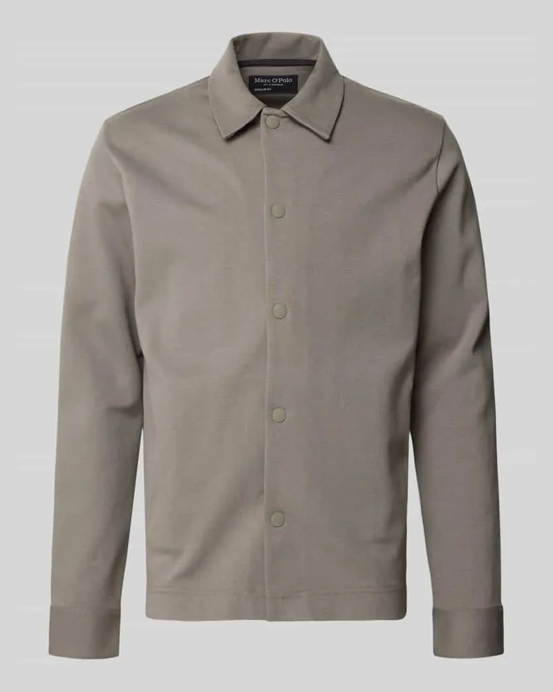 Marc O'Polo Regular Fit Hemdjacke aus Baumwoll-Mix Taupe