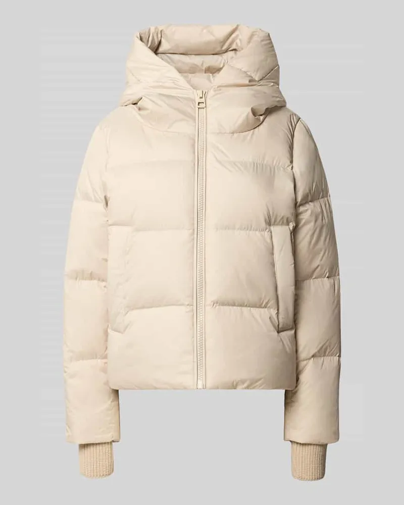 Marc O'Polo Regular Fit Daunenjacke mit Label-Patch Ecru