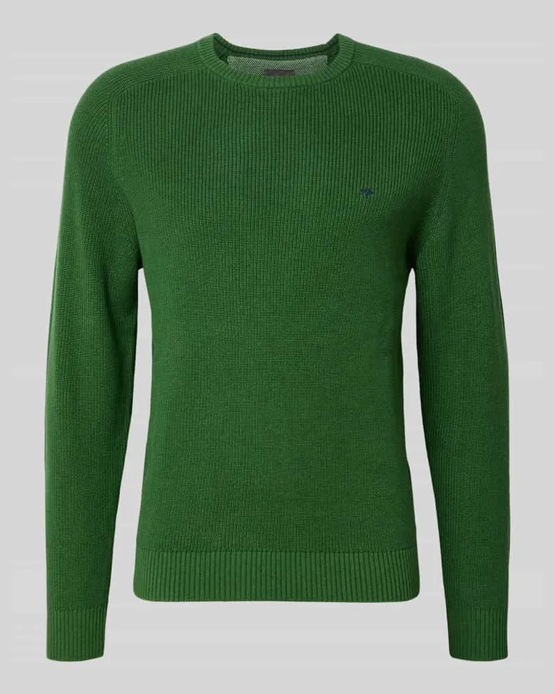 Fynch-Hatton Strickpullover aus reiner Baumwolle Gruen