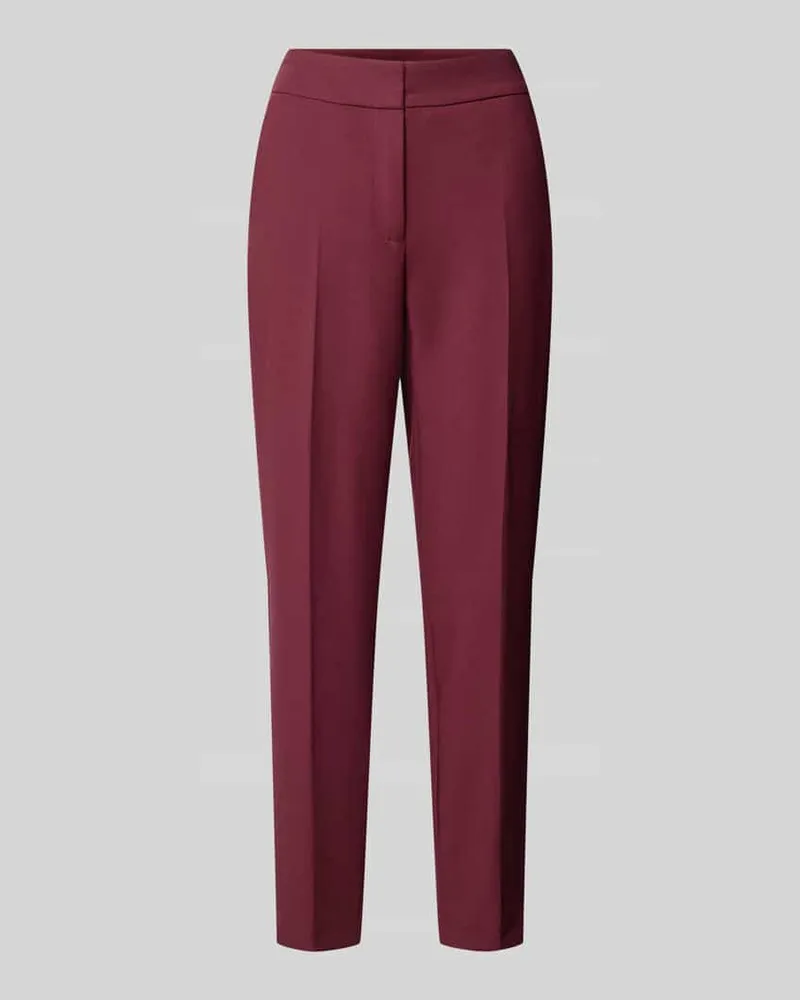 S.Oliver Regular Fit Business-Hose mit Bügelfalte Bordeaux