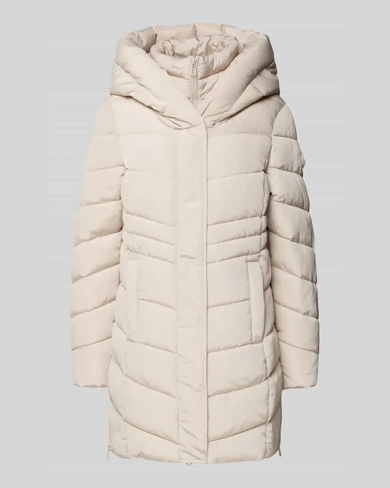 Tom Tailor Regular Fit Steppmantel mit Kapuze Beige